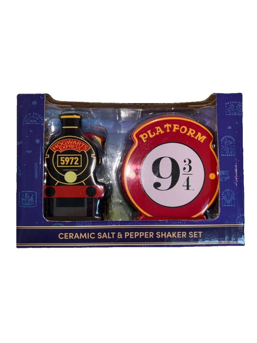 Harry Potter Hogwarts Express & Platform 9 3/4 Ceramic Salt & Pepper Shaker Set